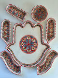 Hamsa Tunisian Ceramic Red w/accents