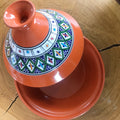 Tagine Tunisian Clay Cooking w/Green Accents