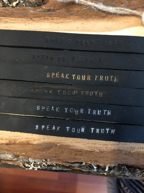 Tsb Speak Your Truth Leather Bracelet