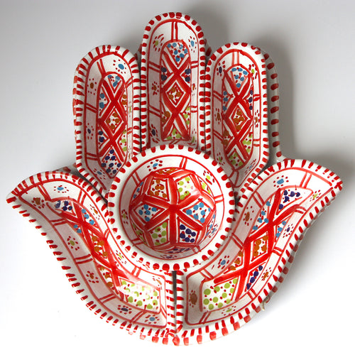 Hamsa Tunisian Ceramic Red