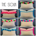 Pillows Tunisian Cream Neon Pom 12x20